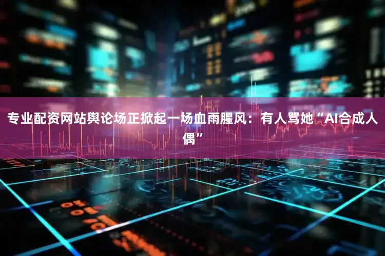 专业配资网站舆论场正掀起一场血雨腥风：有人骂她“AI合成人偶”